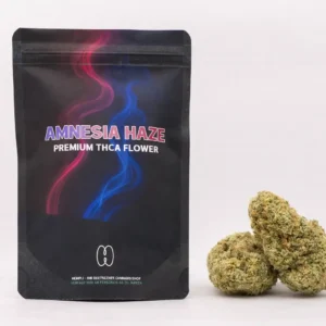 Amnesia haze THCA-blüten und verpackung