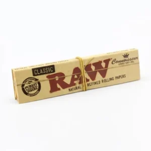 RAW Classic King Size Slim Papers mit Tips – natürliche, ungebleichte Rolling Papers pro Stück