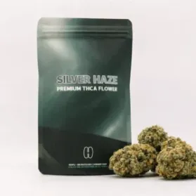 Silver haze - THCA-blüten und verpackung