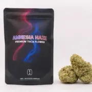 Amnesia haze THCA-blüten und verpackung