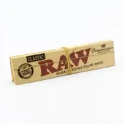 RAW Classic King Size Slim Papers mit Tips – natürliche, ungebleichte Rolling Papers pro Stück