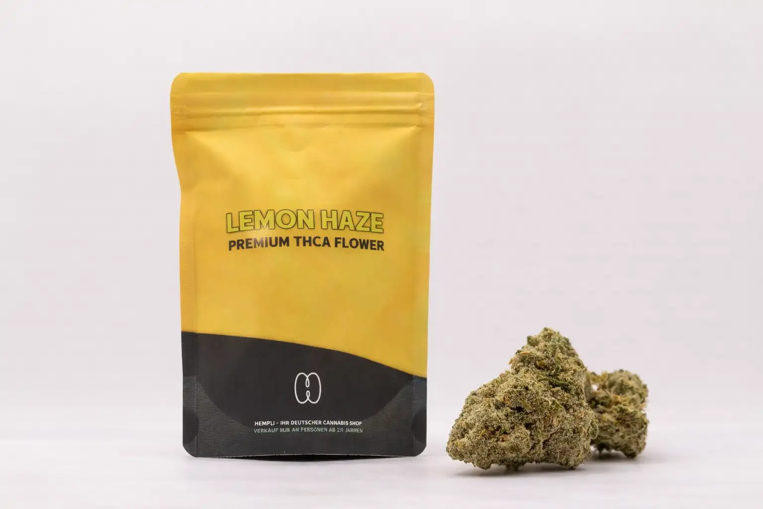 Lemon haze - THCA-blüten und verpackung