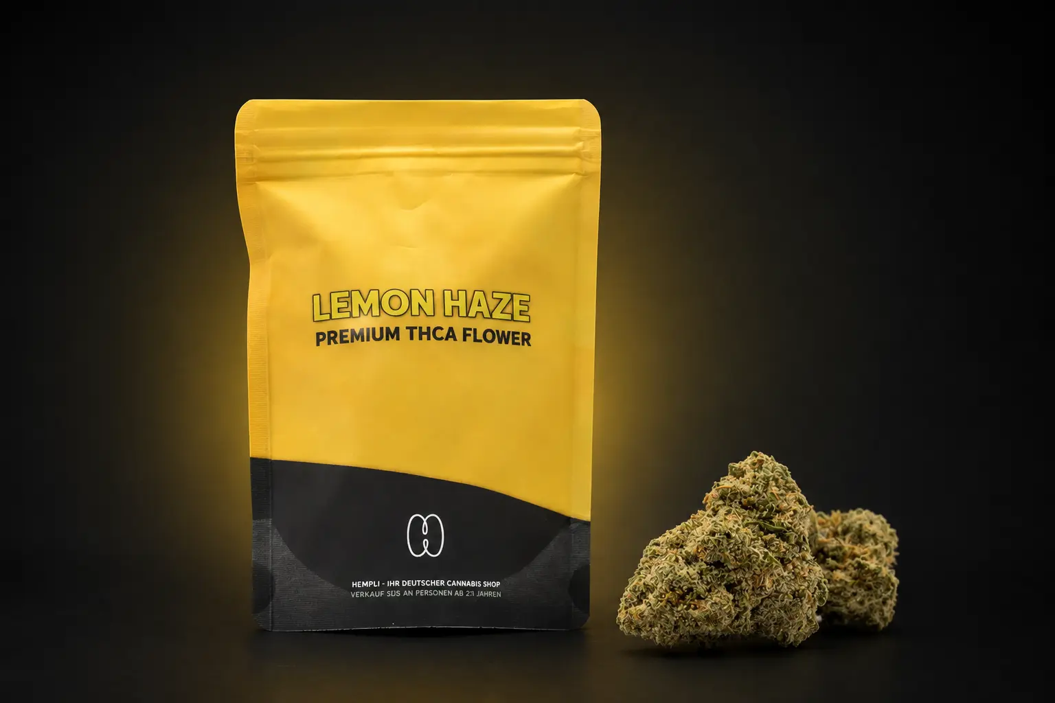 Lemon haze - THCA-blüten und verpackung
