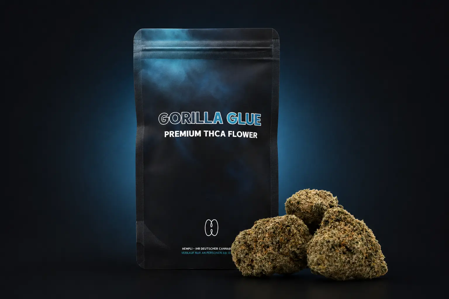 Gorilla glue / GG4 - THCA-blüten und verpackung