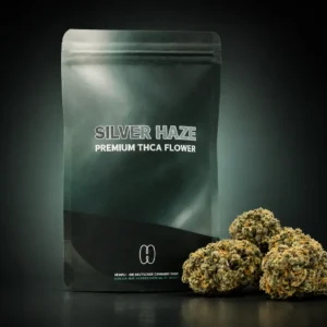 Silver haze - THCA-blüten und verpackung